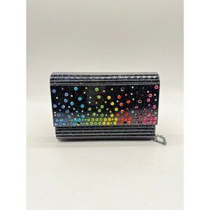 KURT KEIGER Party vinyl clutch shoulder bag - Multicolored (Missing crystals)